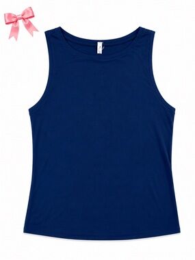 Be Cool Los Angeles Navy Sleeveless Tank Top | Large | NWOT | Soft Stretch Knit